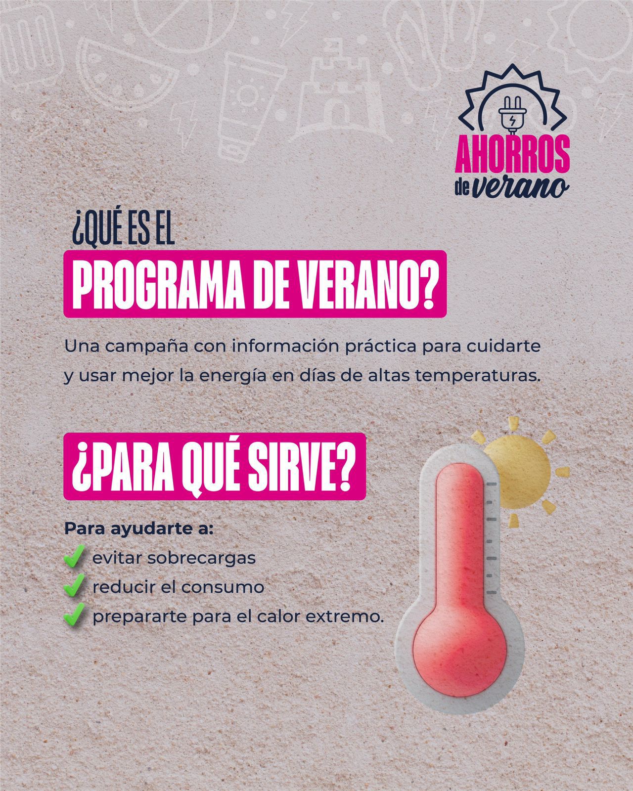 “AHORRO DE VERANO”, LA CAMPAÑA DE SECHEEP PARA EVITAR DISPAROS DE CONSUMO ELÉCTRICO, EN LOS DÍAS DE CALOR